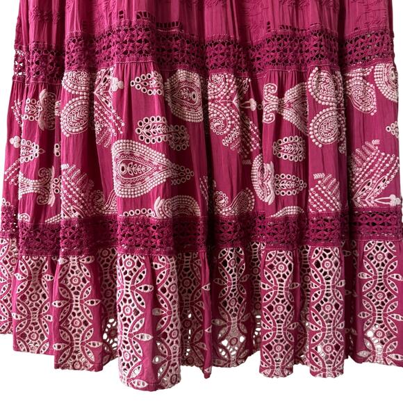 JOHNNY WAS Fuschia Pink Billie Maxi Dress Size Large - Picture 5 of 11